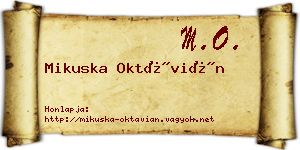 Mikuska Oktávián névjegykártya
